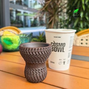 Cosmo Turkish Clay Bowl displayed in a professional shisha setup for performance.