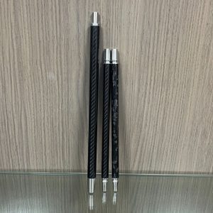 Custom Carbon Fiber Hookah Handle displayed in a professional shisha setup for performance.