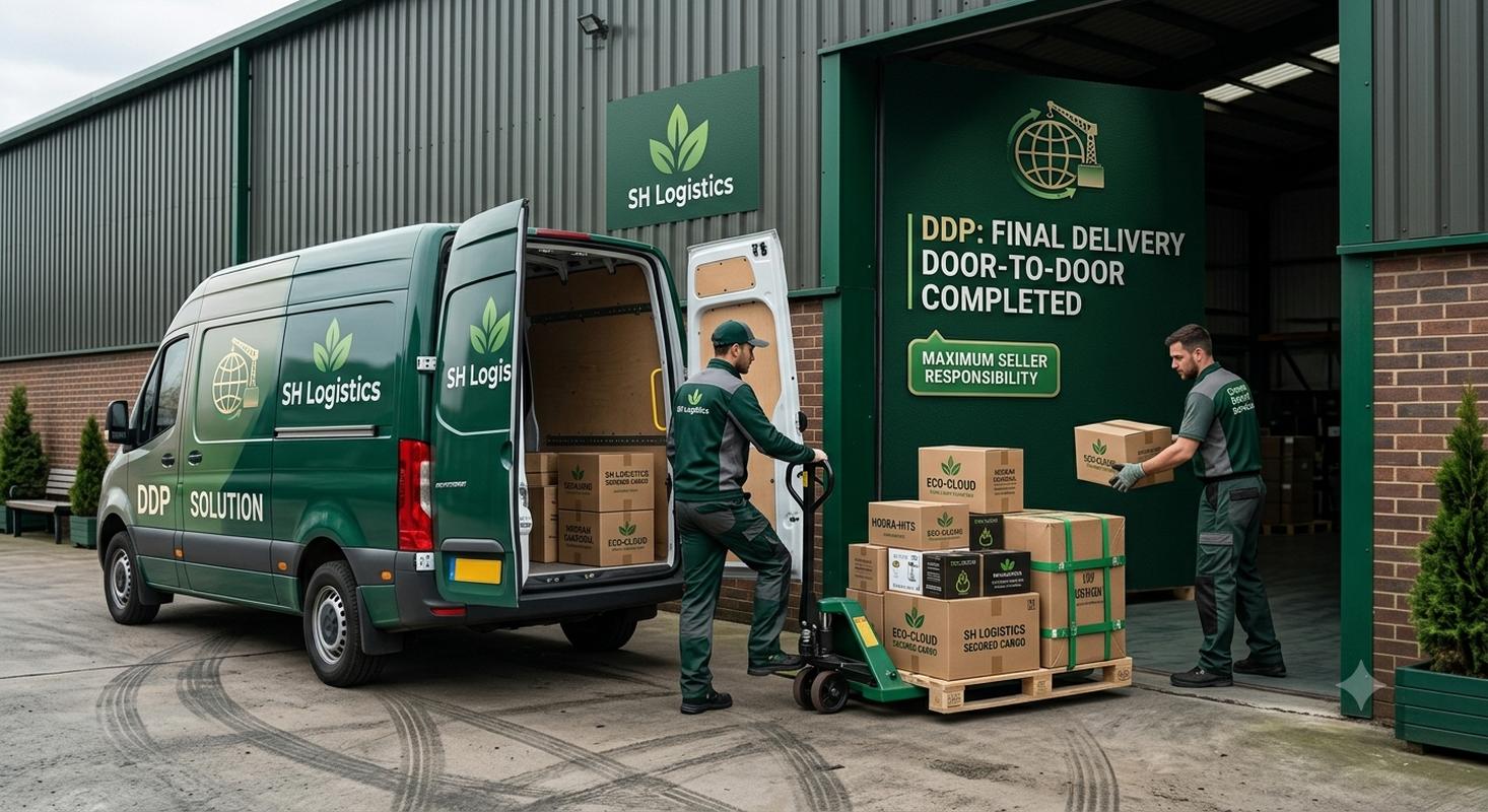 DDP delivery to buyer warehouse showing complete door-to-door service