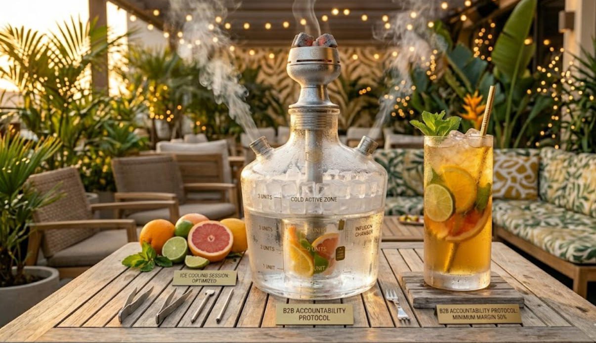 Ice hookah and cold drink summer combo package showing seasonal promotion