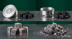 Kaloud style versus AOT style HMD airflow hole design comparison side by side