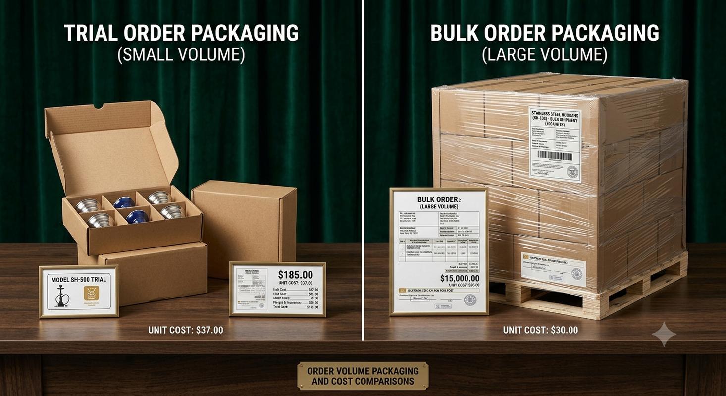 Trial order versus bulk order packaging and pricing differences