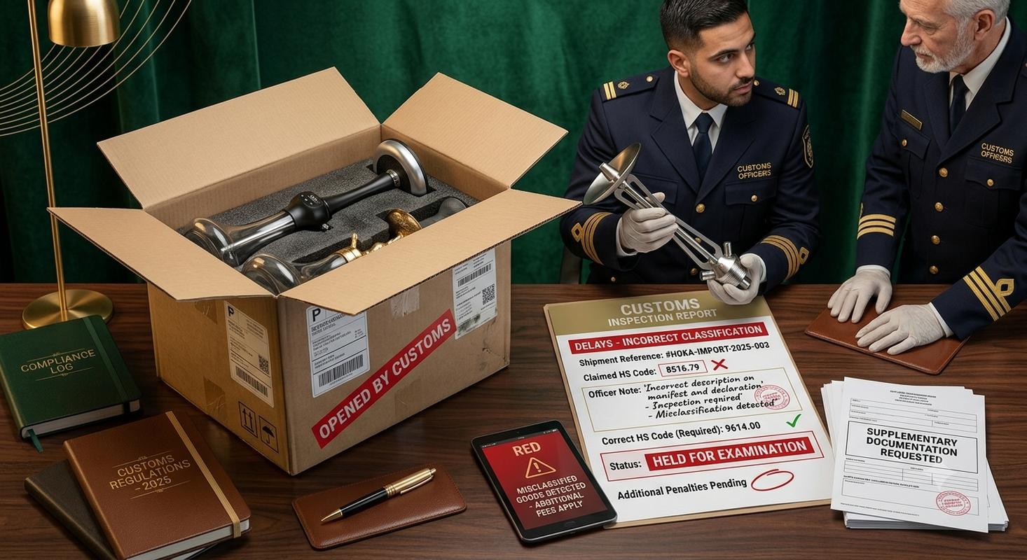 Wrong HS code classification case study showing customs inspection or detention consequences
