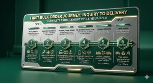 First bulk hookah order full timeline from inquiry to delivery showing all milestones