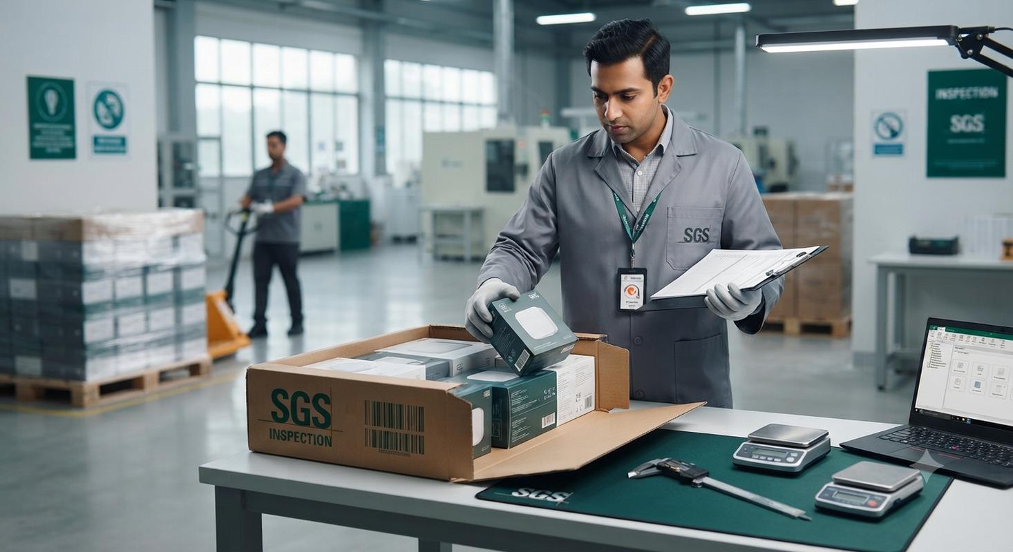 Third-party inspection by SGS or BV at factory performing random sampling