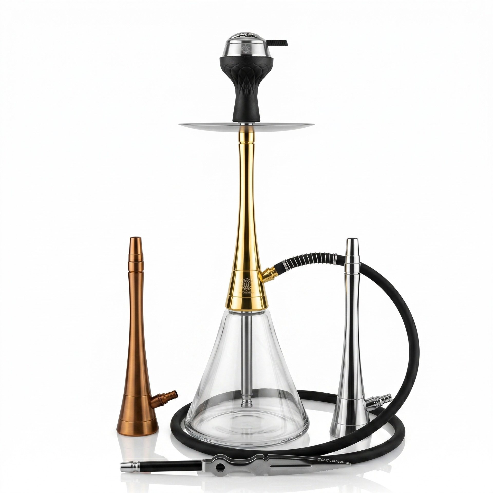 Advanced purge valve and quiet diffuser functionality on Traditional Classic Model Shisha shisha.